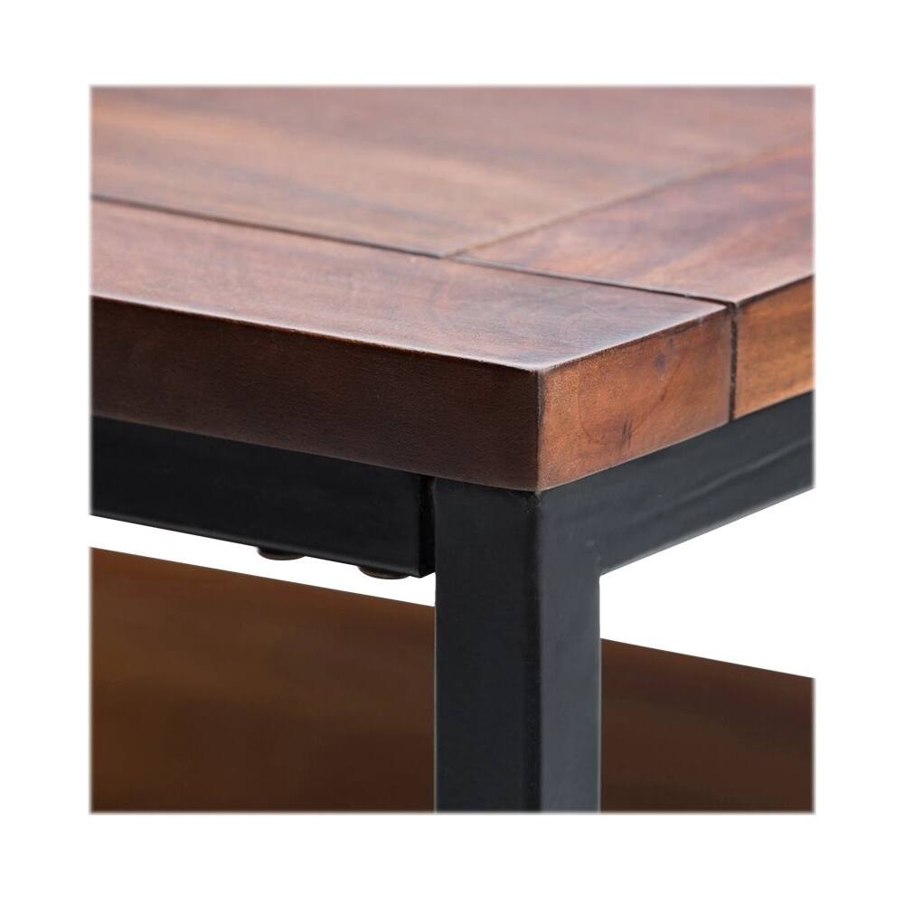 Alt View Zoom 13. Simpli Home - Skyler Rectangular Modern Solid Mango Wood Coffee Table - Dark Cognac Brown.