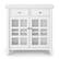 Left. Simpli Home - Acadian SOLID WOOD 36 inch Wide Transitional Entryway Hallway Storage Cabinet in White - White.