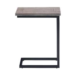Simpli Home - Skyler SOLID MANGO WOOD and Metal 18 inch Wide Rectangle Industrial C Side Table, Fully Assembled - Birch