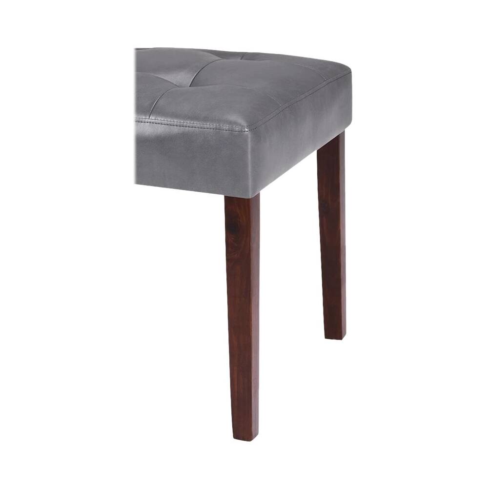 Alt View 12. Simpli Home - Andover Contemporary Faux Leather & High-Density Foam Dining Chairs (Set of 2) - Stone Gray.