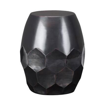 Front. Simpli Home - Flanigan Round Contemporary Iron Accent Side Table - Antique Copper.