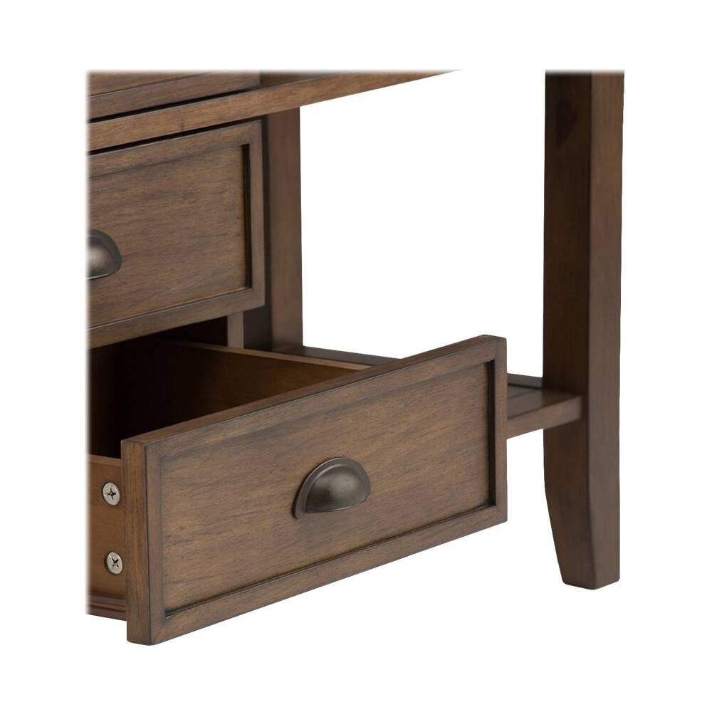 Alt View 12. Simpli Home - Redmond SOLID WOOD 54 inch Wide Transitional Console Sofa Table in Rustic Natural Aged Brown - Natural Aged Brown.