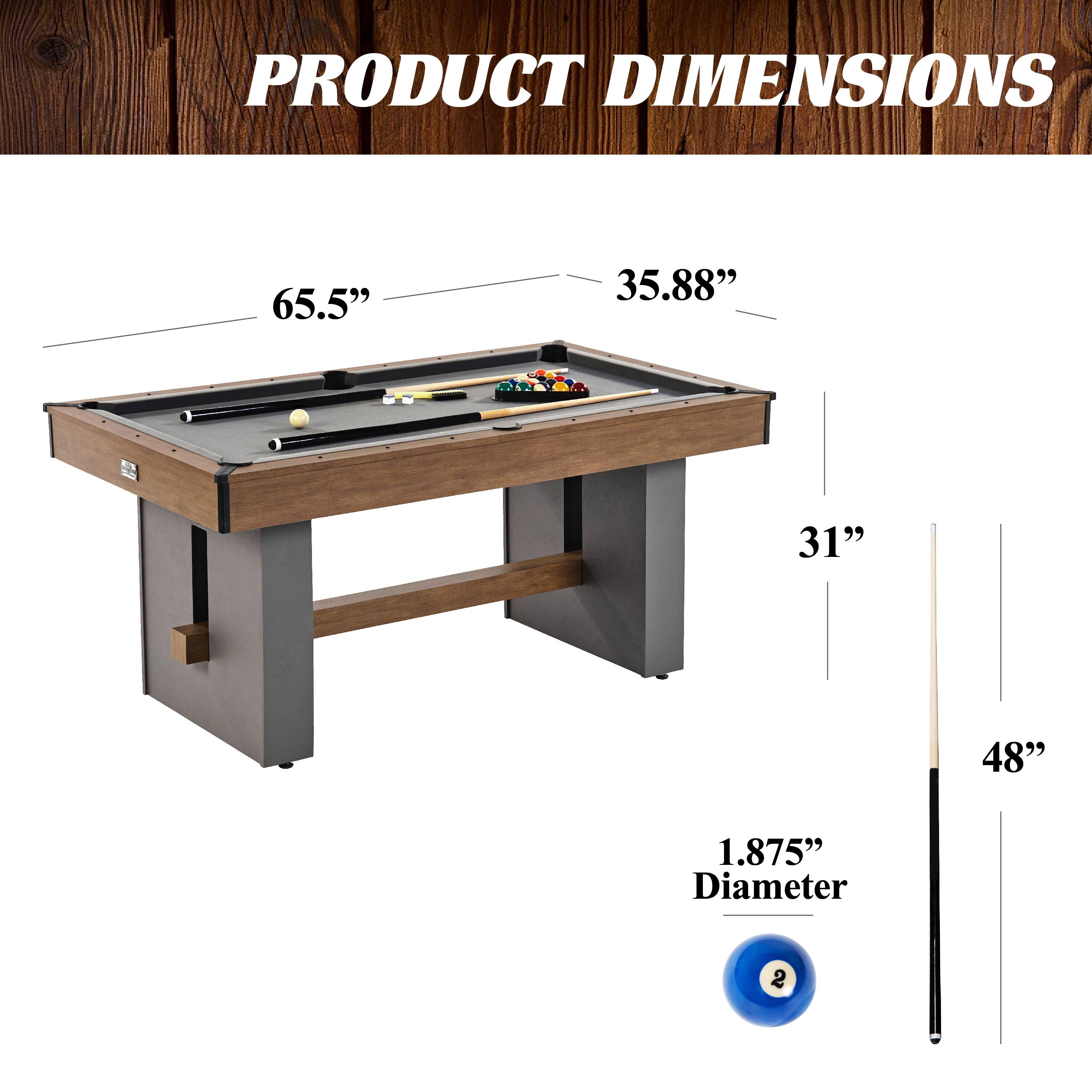 PRODUCT DIMENSIONS: 65.5" x 35.88" x 31" x 48" x 1.875" Diameter 2