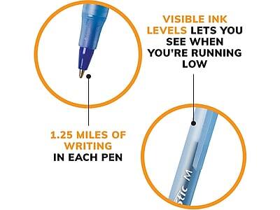 Visible Ink Levels Let You See When You're Running Low

1.25 Miles of Writing in Each Pen