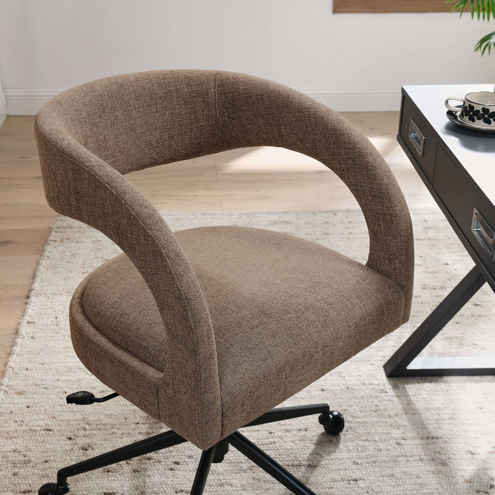Alt View 6. Modway - Pinnacle Upholstered Office Chair by Modway - Mocha.