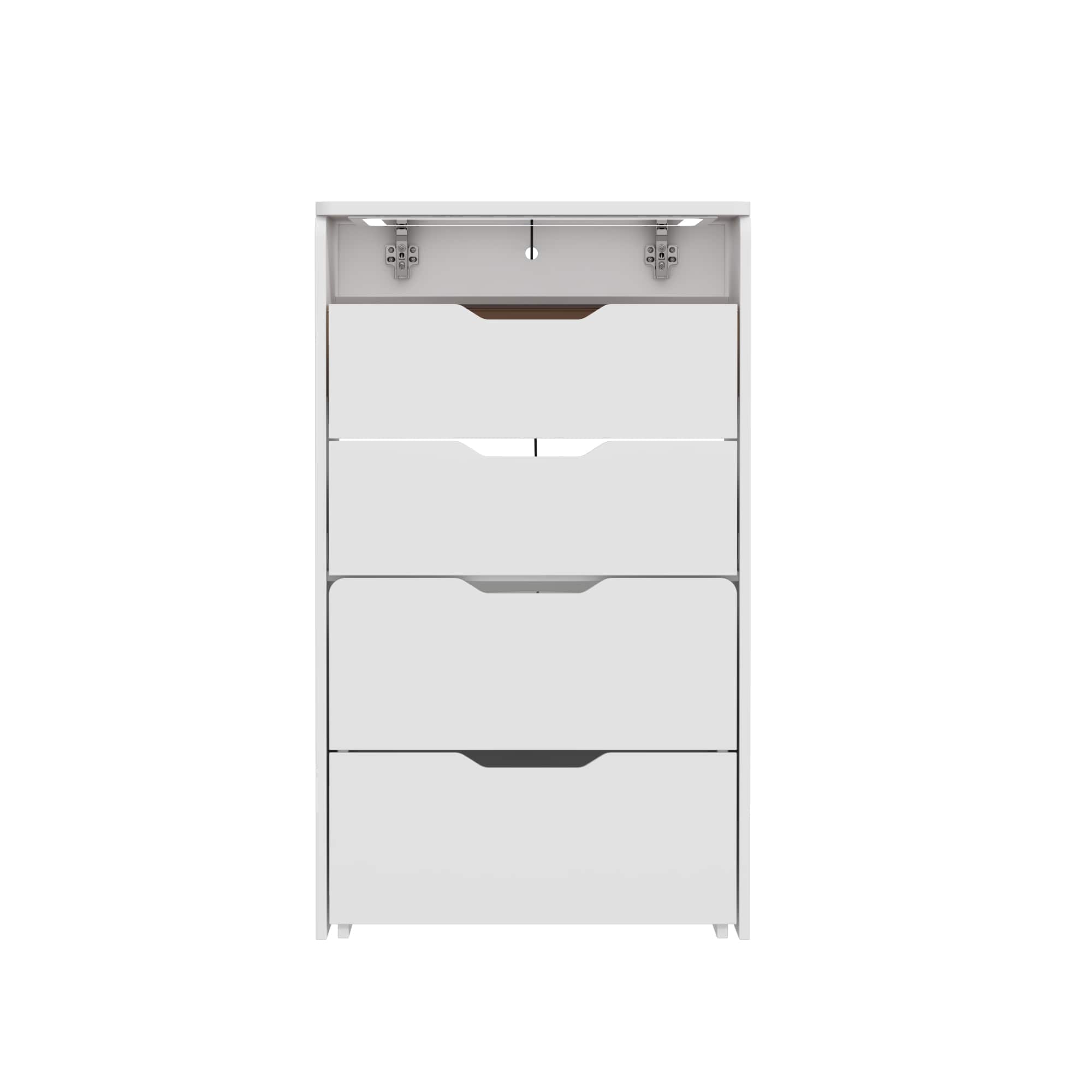 Famapy - Flip - Up LED Vanity Desk with 3 - Color Lighting & Hidden Storage for Small Spaces - White