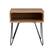 Front. Simpli Home - Hunter SOLID MANGO WOOD and Metal 22 inch Wide Square Industrial End Side Table in Natural - Natural.