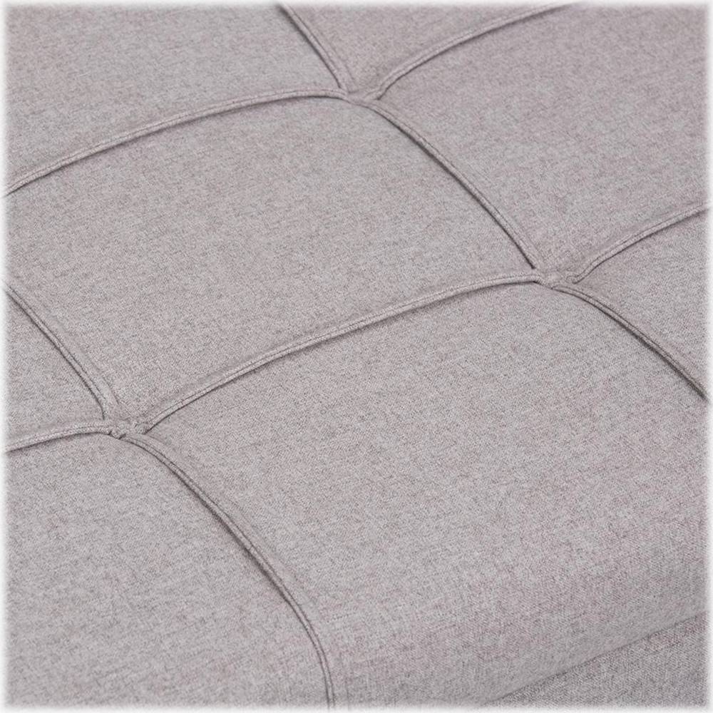Simpli Home - Dover Rectangular Contemporary Fabric Storage Ottoman (Set of 3) - Cloud Gray