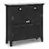 Front. Simpli Home - Acadian SOLID WOOD 36 inch Wide Transitional Entryway Hallway Storage Cabinet in Black - Black.