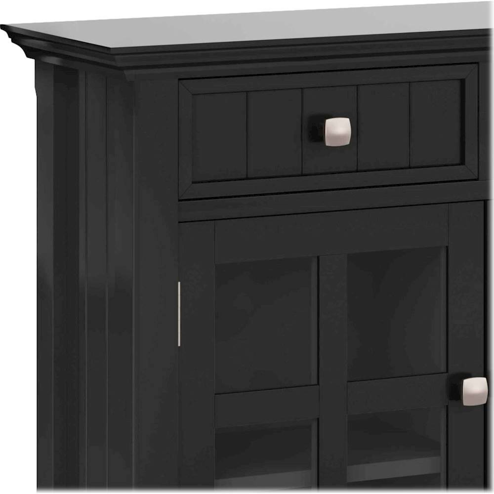 Alt View 13. Simpli Home - Acadian SOLID WOOD 36 inch Wide Transitional Entryway Hallway Storage Cabinet in Black - Black.