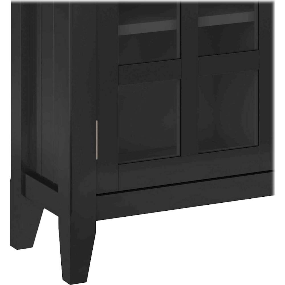 Alt View 14. Simpli Home - Acadian SOLID WOOD 36 inch Wide Transitional Entryway Hallway Storage Cabinet in Black - Black.