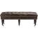 Front. Simpli Home - Henley Traditional Bonded Leather Bench Ottoman - Distressed Brown.