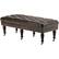 Alt View 11. Simpli Home - Henley Traditional Bonded Leather Bench Ottoman - Distressed Brown.
