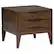 Front. Simpli Home - Harper Square Mid-Century Modern Solid Hardwood 2-Drawer End Table - Dark Walnut Brown.