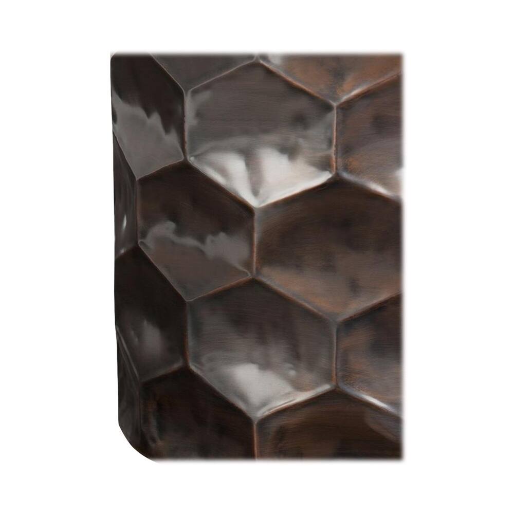 Alt View 11. Simpli Home - Whitney Round Contemporary Iron Accent Side Table - Antique Bronze.