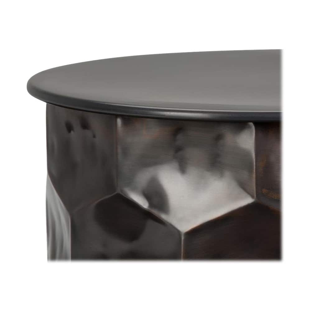 Alt View 13. Simpli Home - Whitney Round Contemporary Iron Accent Side Table - Antique Bronze.