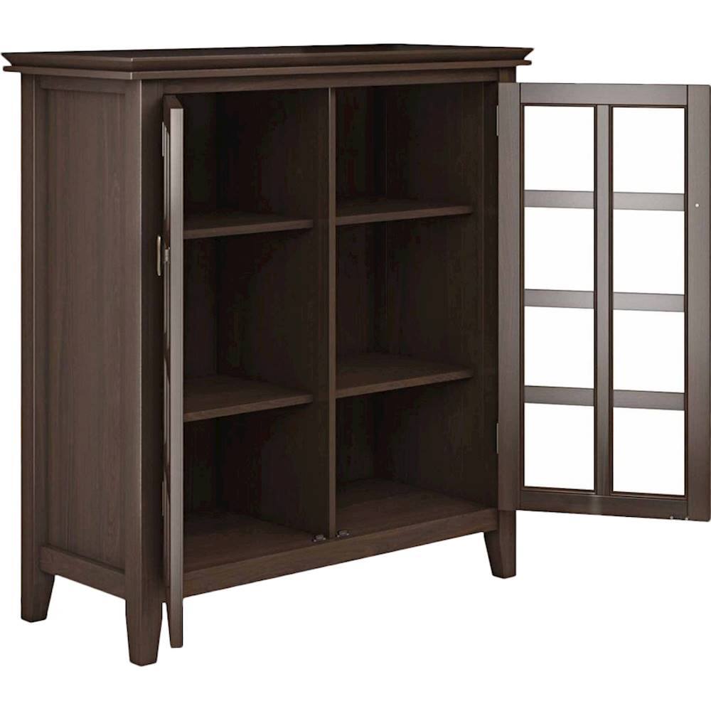 Alt View 11. Simpli Home - Artisan SOLID WOOD 38 inch Wide Transitional Medium Storage Cabinet in Tobacco Brown - Tobacco Brown.