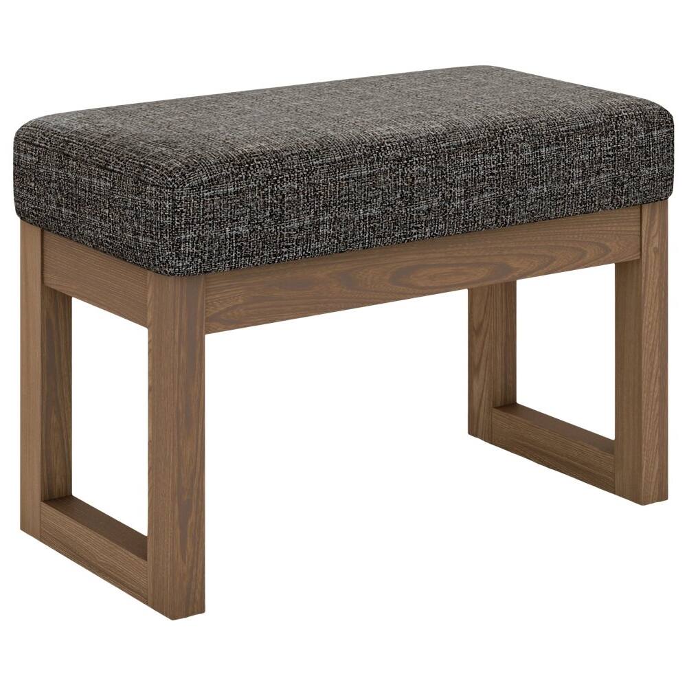 Left. Simpli Home - Milltown Rectangular Contemporary Wood/Foam Bench Ottoman - Ebony.