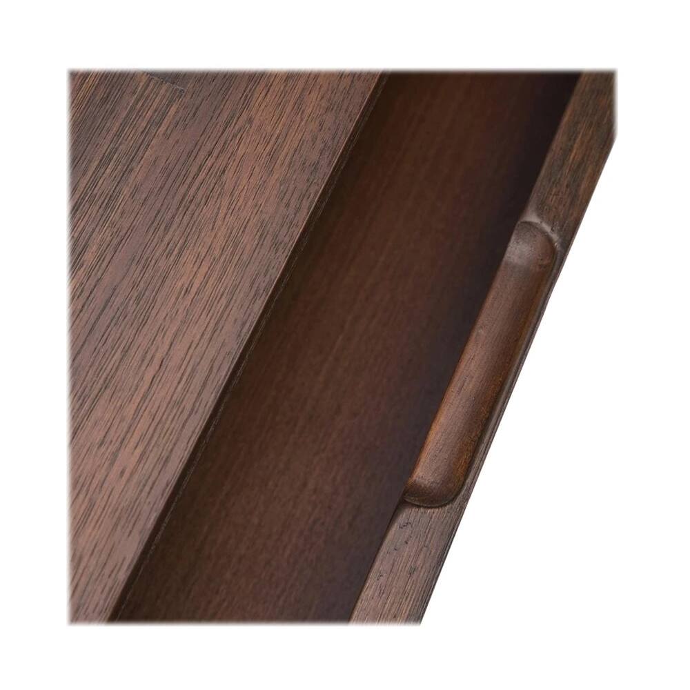 Alt View 17. Simpli Home - Lowry Rectangular Modern Industrial Solid Acacia Wood 2-Drawer Table - Distressed Charcoal Brown.