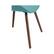 Alt View 13. Simpli Home - Malden Mid Century Modern Bentwood Dining Chair in Turquoise Blue Woven Fabric - Blue Turquoise.