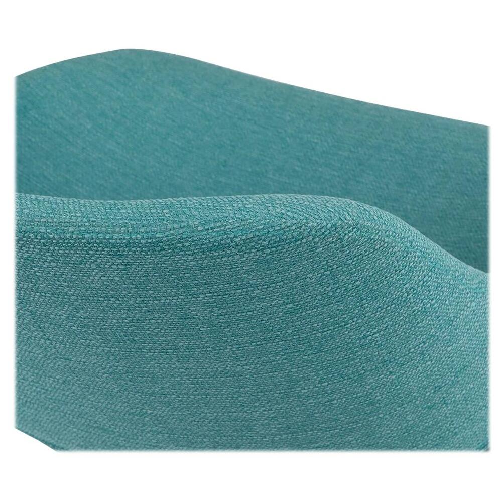 Alt View 17. Simpli Home - Malden Mid Century Modern Bentwood Dining Chair in Turquoise Blue Woven Fabric - Blue Turquoise.