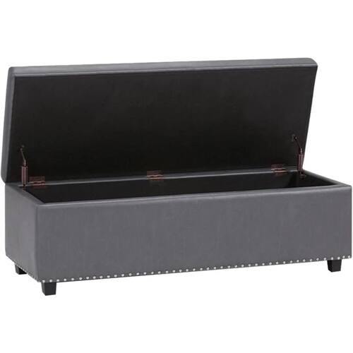 Alt View 16. Simpli Home - Hamilton Storage Ottoman - Stone Gray.