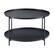 Front. Simpli Home - Monet Round Modern Industrial Metal Coffee Table - Black.