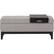 Front. Simpli Home - Oregon Storage Ottoman Bench with Tray - Gray Cloud.