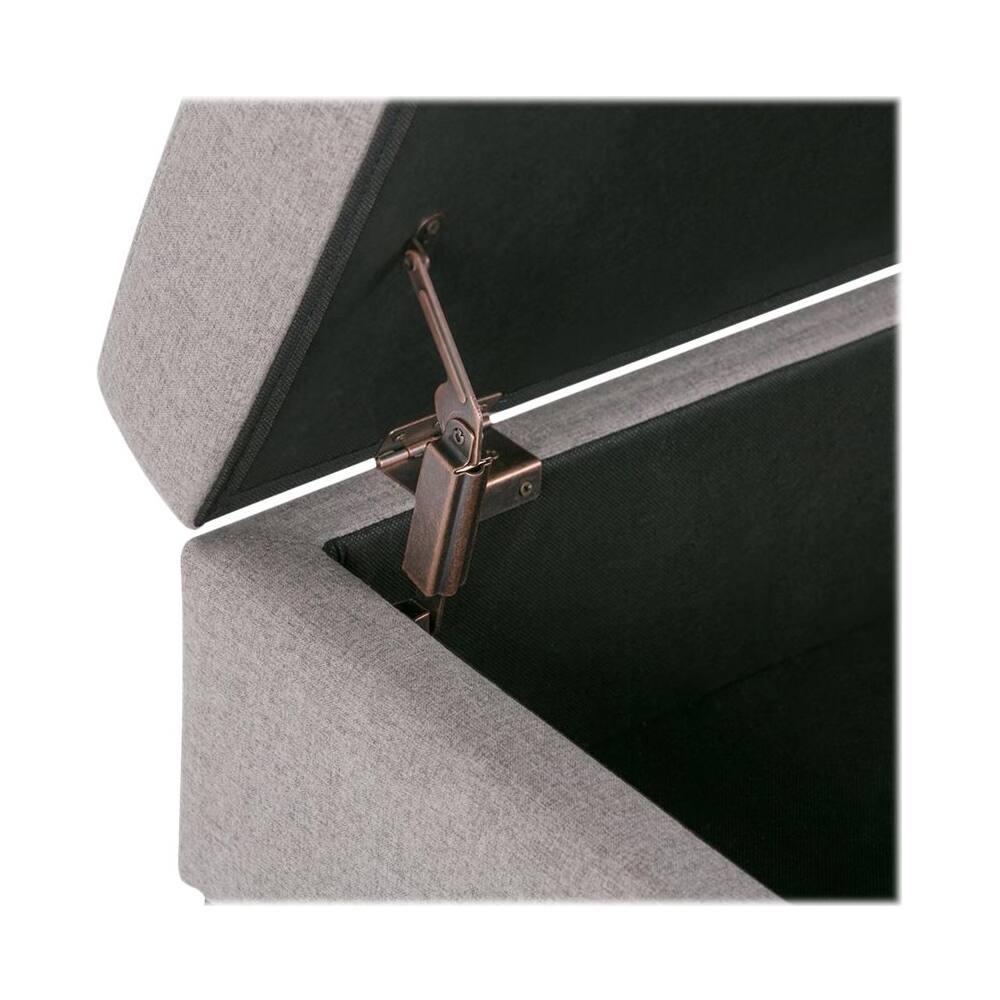 Alt View 12. Simpli Home - Oregon Storage Ottoman Bench with Tray - Gray Cloud.