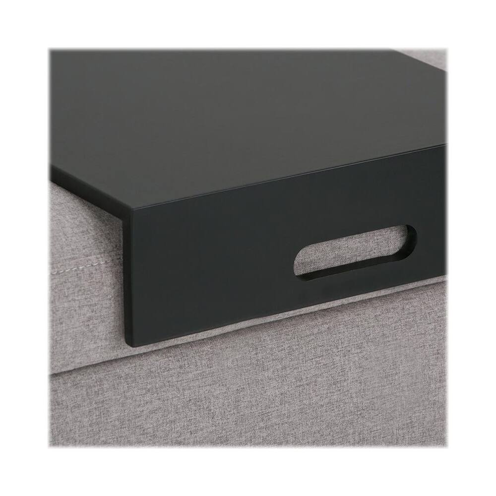 Alt View 14. Simpli Home - Oregon Storage Ottoman Bench with Tray - Gray Cloud.