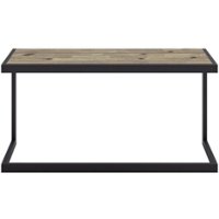 Simpli Home - Erina Rectangular Modern Industrial Solid Acacia Wood Sofa Table - Distressed Gray - Front_Zoom