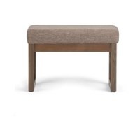 Simpli Home - Milltown Modern Contemporary Foam/Plywood Bench Ottoman - Fawn Brown - Front_Zoom