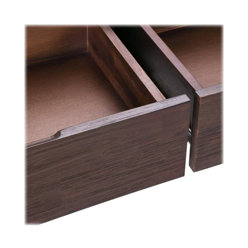 Alt View 11. Simpli Home - Lowry SOLID ACACIA WOOD and Metal 60 inch Wide Modern Industrial Console Sofa Table in Distressed Charcoal Brown - Distressed Charcoal Brown.