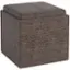 Left. Simpli Home - Rockwood Square Contemporary Tweed Storage Ottoman - Mink Brown.