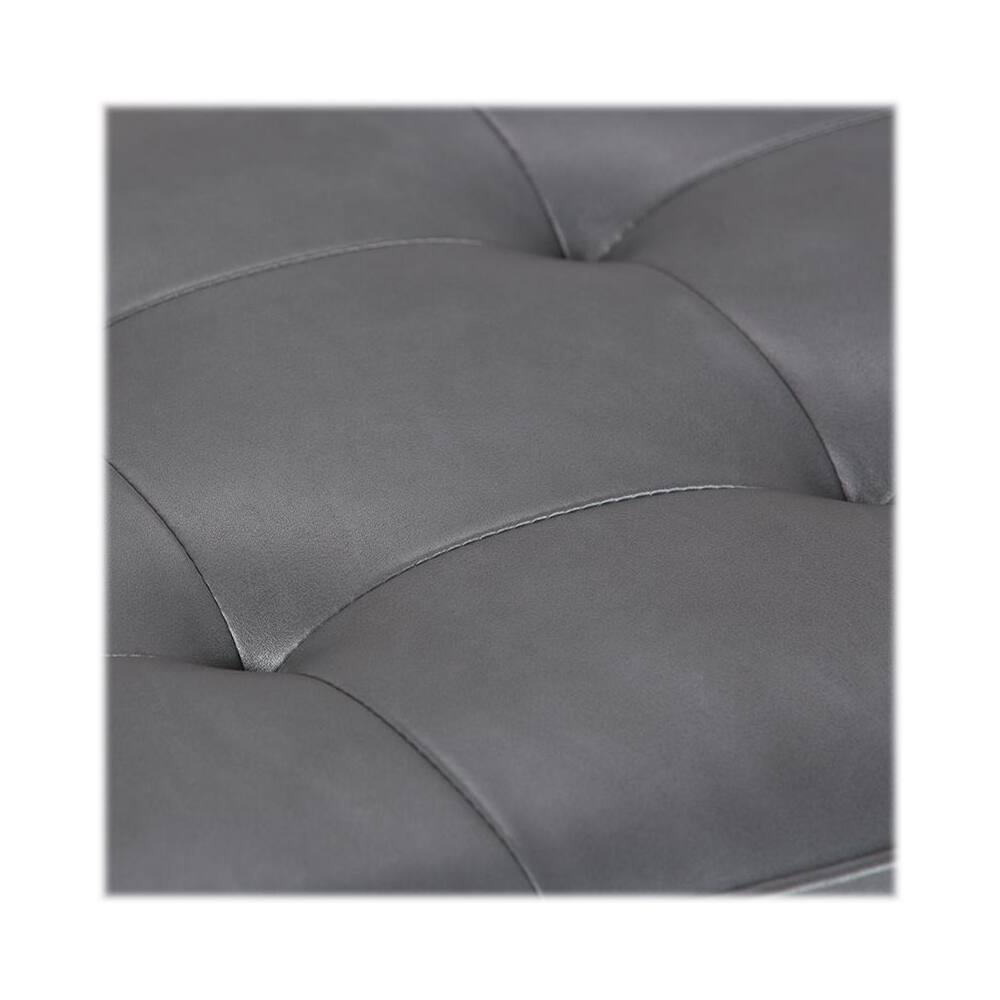 Alt View 13. Simpli Home - Cosmopolitan Rectangular Traditional Wood/Plywood Bench Ottoman With Inner Storage - Stone Gray.