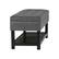 Left. Simpli Home - Cosmopolitan Rectangular Traditional Wood/Plywood Bench Ottoman With Inner Storage - Stone Gray.