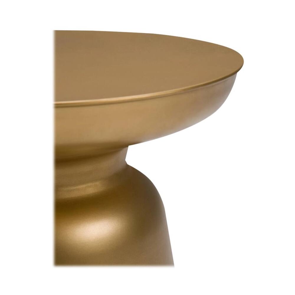Alt View 12. Simpli Home - Toby Round Contemporary Metal Accent Table - Gold.