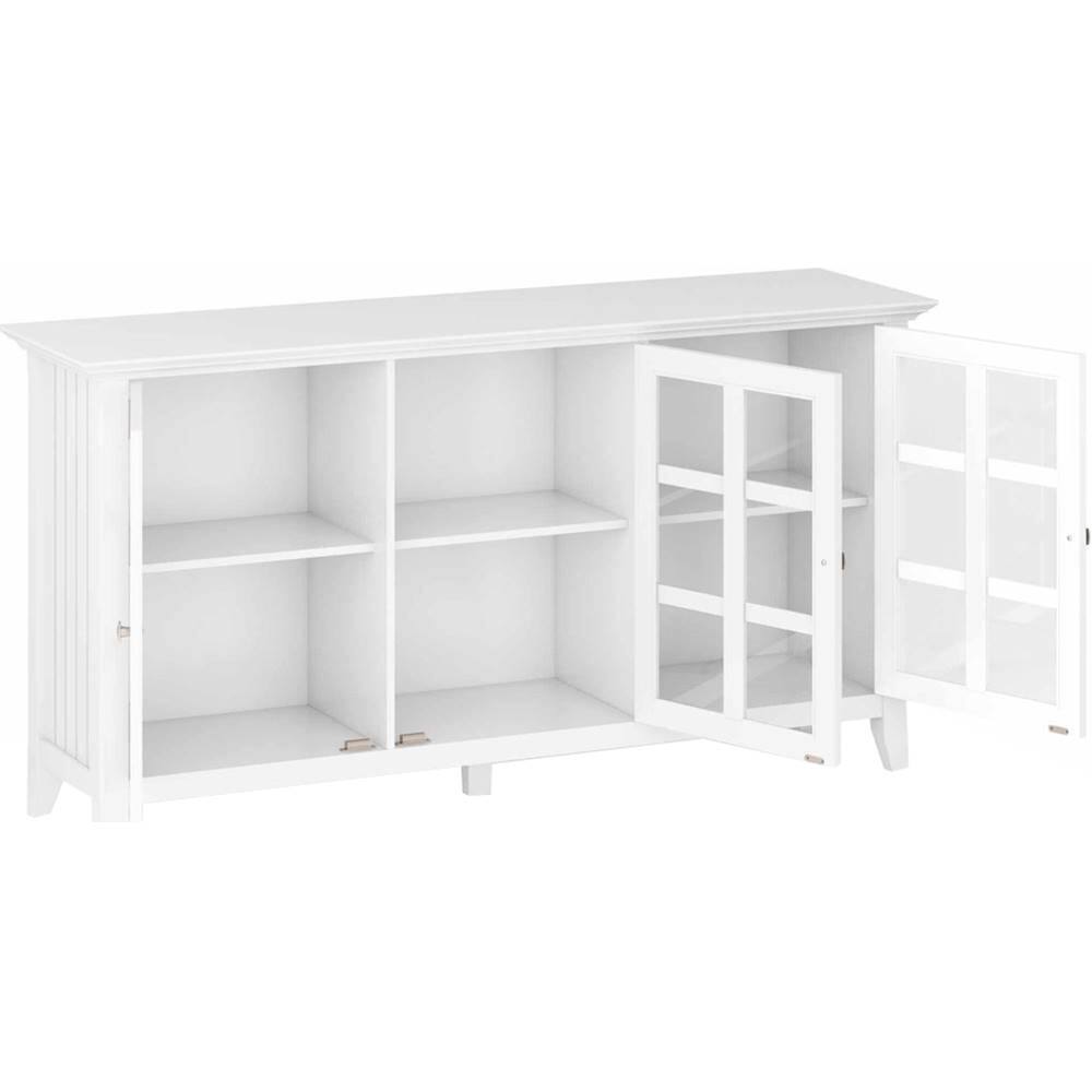 Alt View Zoom 12. Simpli Home - Acadian SOLID WOOD 62 inch Wide Transitional Wide Storage Cabinet - White.