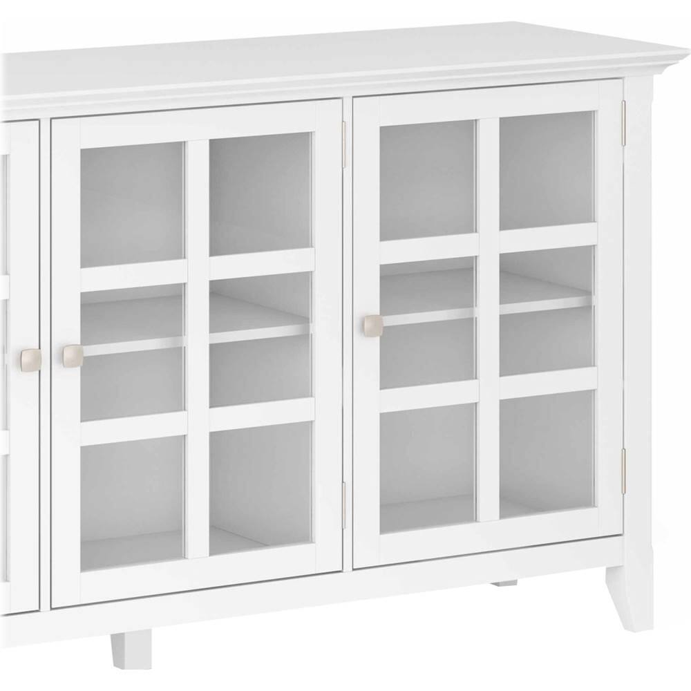 Alt View 15. Simpli Home - Acadian SOLID WOOD 62 inch Wide Transitional Wide Storage Cabinet in White - White.