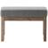 Front. Simpli Home - Milltown Rectangular Modern Contemporary Plywood/Linen-Look Fabric Bench Ottoman - Gray.