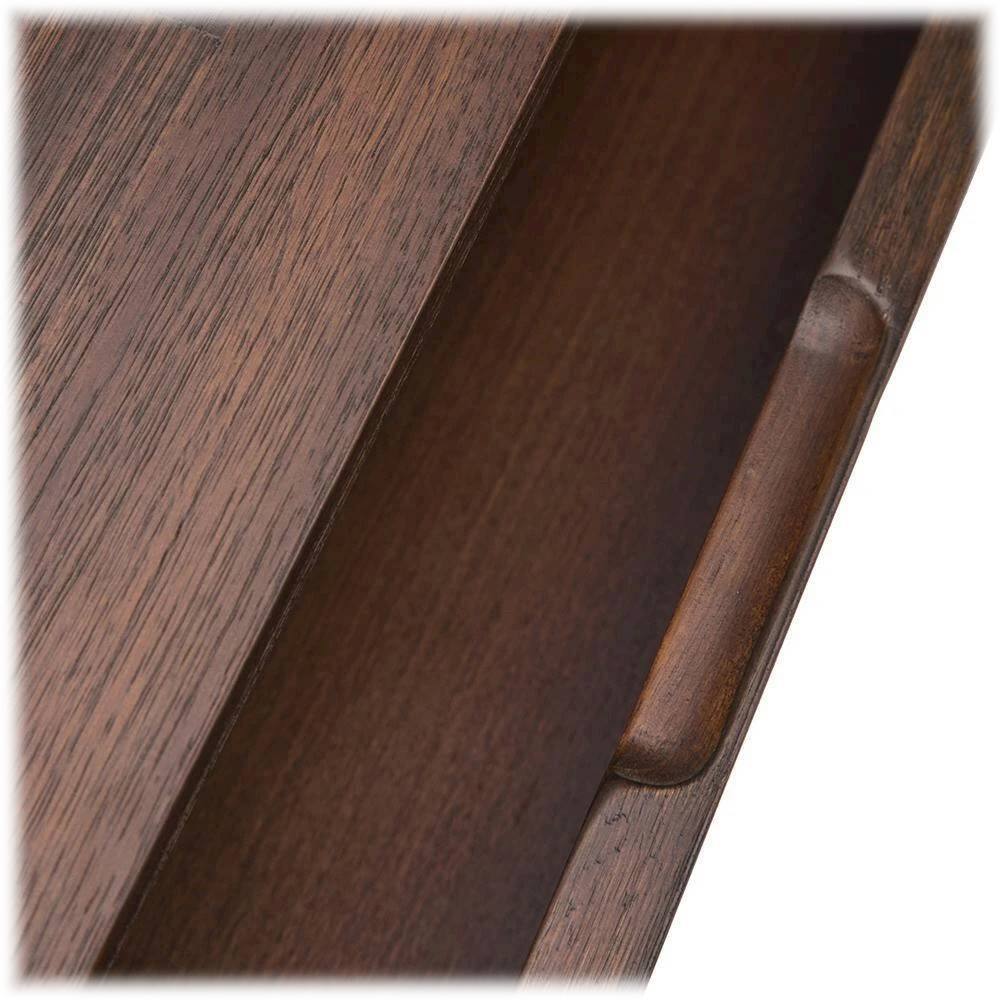 Alt View 13. Simpli Home - Lowry Solid Acacia Wood and Metal 3-Drawer Sideboard Buffet - Distressed Charcoal Brown.