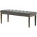 Front. Simpli Home - Waverly Rectangular Traditional Faux Leather/Pine Wood Bench Ottoman - Slate Gray.