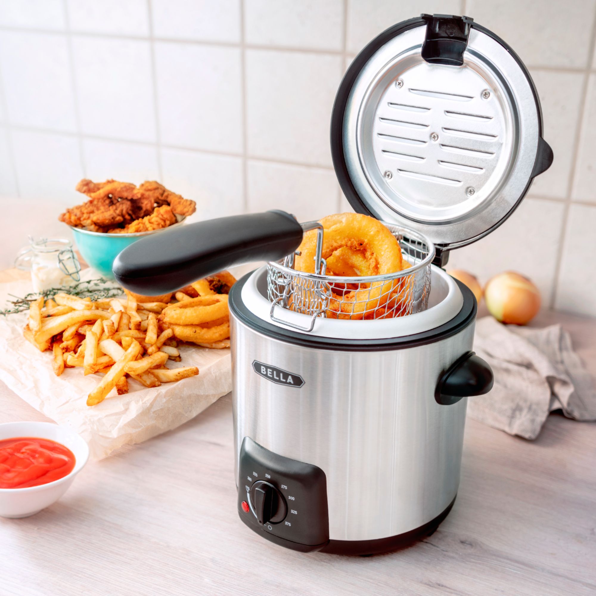 Mini Deep Fryer 0.9 Liter Single Serving Apartment Small Kitchen Appliance