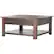 Front. Simpli Home - Monroe Square Rustic Contemporary Solid Acacia Wood 2-Drawer Coffee Table - Distressed Charcoal Brown.