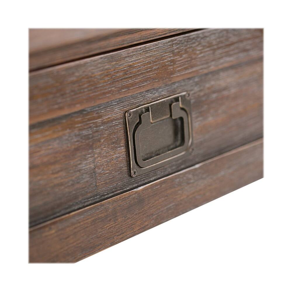Alt View 12. Simpli Home - Monroe Square Rustic Contemporary Solid Acacia Wood 2-Drawer Coffee Table - Distressed Charcoal Brown.