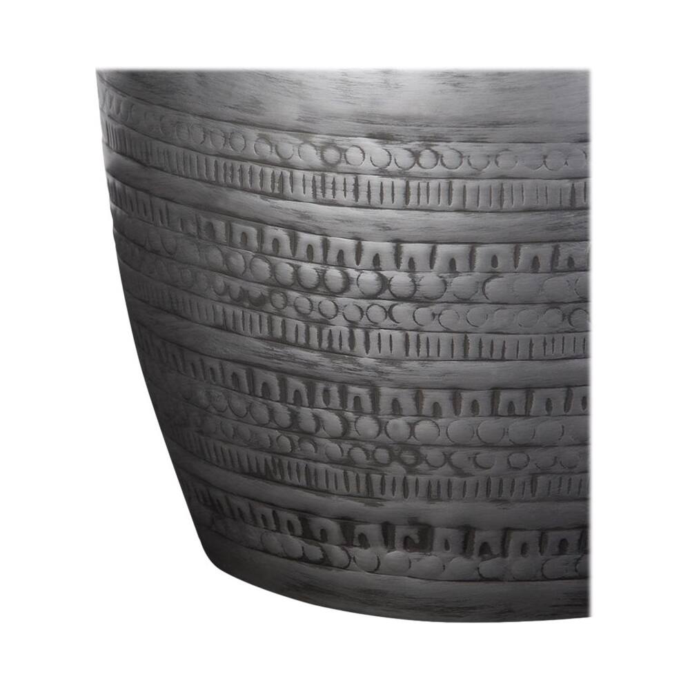 Alt View 11. Simpli Home - Johnsen Round Contemporary Iron Accent Side Table - Antique Silver.