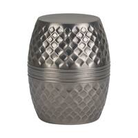 Simpli Home - Ramey Round Contemporary Iron Accent Side Table - Antique Silver - Front_Zoom