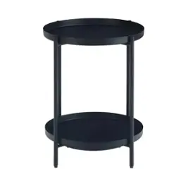 Simpli Home - Monet Industrial 17 inch Wide Metal Metal End Table - Black