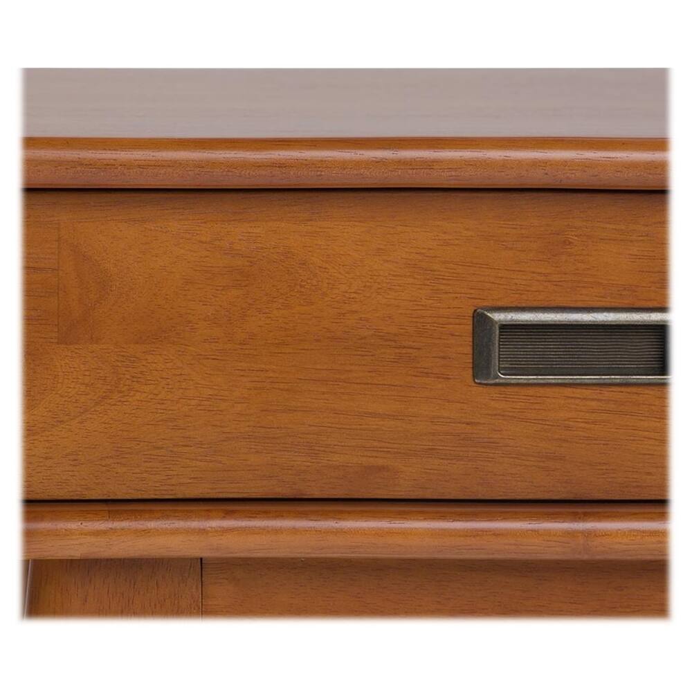 Alt View Zoom 11. Simpli Home - Draper Rectangular Mid-Century Modern 1-Drawer End Table - Teak Brown.