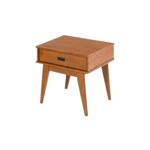 Alt View Zoom 15. Simpli Home - Draper Rectangular Mid-Century Modern 1-Drawer End Table - Teak Brown.